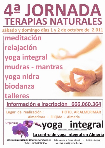 Cuarta Jornada de Terapias Naturales - Yoga Integral Almería